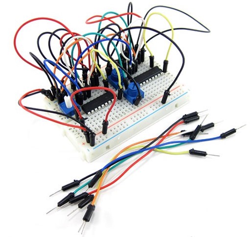 Using Dupont wires on a breadboard