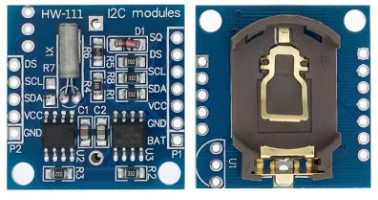 Both sides of the DS1307 RTC module