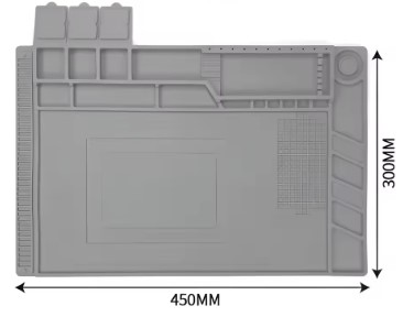 Heat resistant, silicone antistatic soldering mats