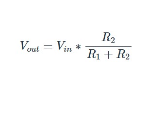 Formula for calculating output voltage from a voltage divider circuit