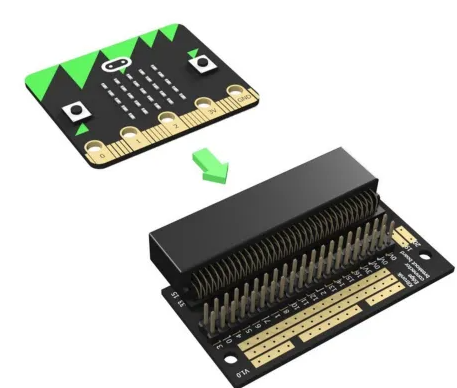 fitting an edge connector breakout board to the micro:bit