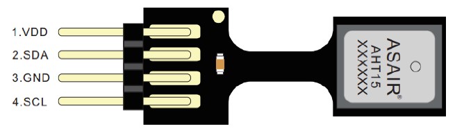 AHT15 pinout from the datasheet