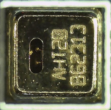 Micrograph of the AHT20 sensor chip